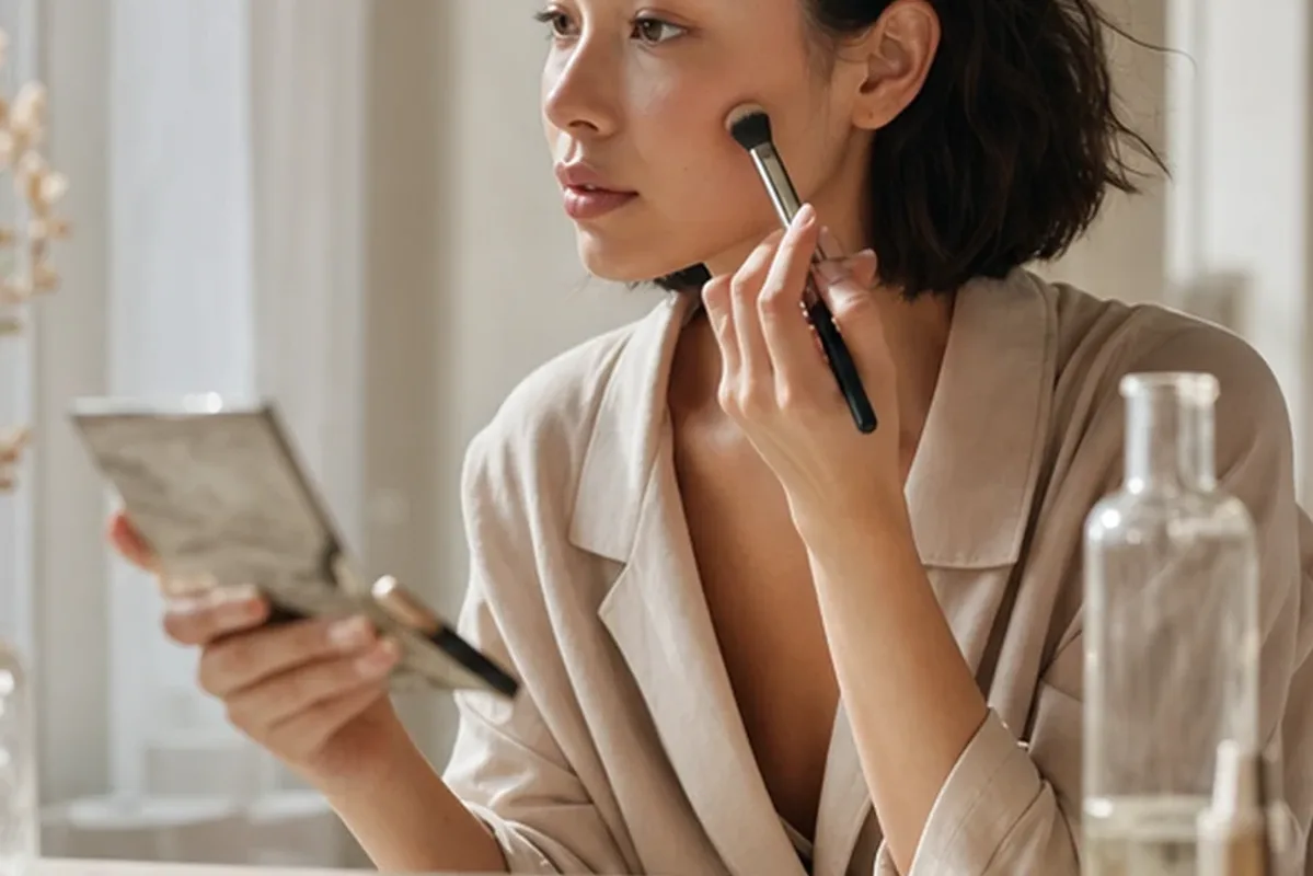 Authentischer Wohlfühlmoment passend zum Beauty-Thema Concealer bei großen Poren