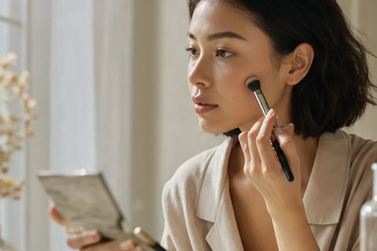 Authentischer Wohlfühlmoment passend zum Beauty-Thema Concealer für langen Halt