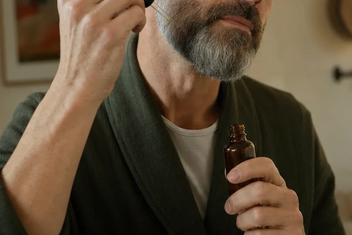Emotionaler und authentischer Anwendungsmoment rund um Männer-Shampoo für Pflege-Einsteiger