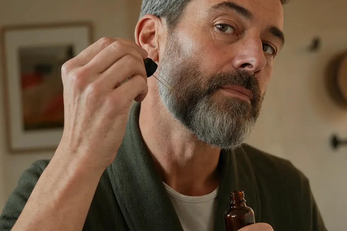 Emotionaler und authentischer Anwendungsmoment rund um After Shave für fettige Haut