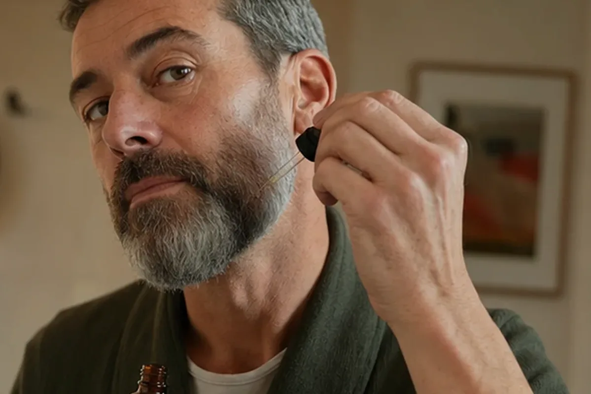 Emotionaler und authentischer Anwendungsmoment rund um After Shave bei wenig Zeit