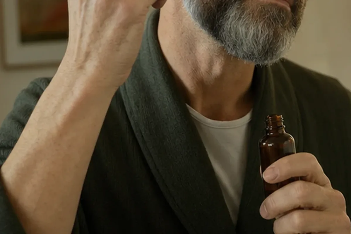 Emotionaler und authentischer Anwendungsmoment rund um After Shave für empfindliche Haut