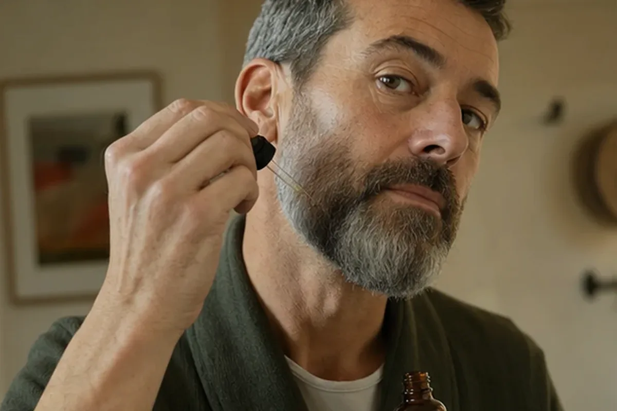 Authentische Beauty-Routine passend zum Thema Männer-Körperpflege für einen dichten Bart