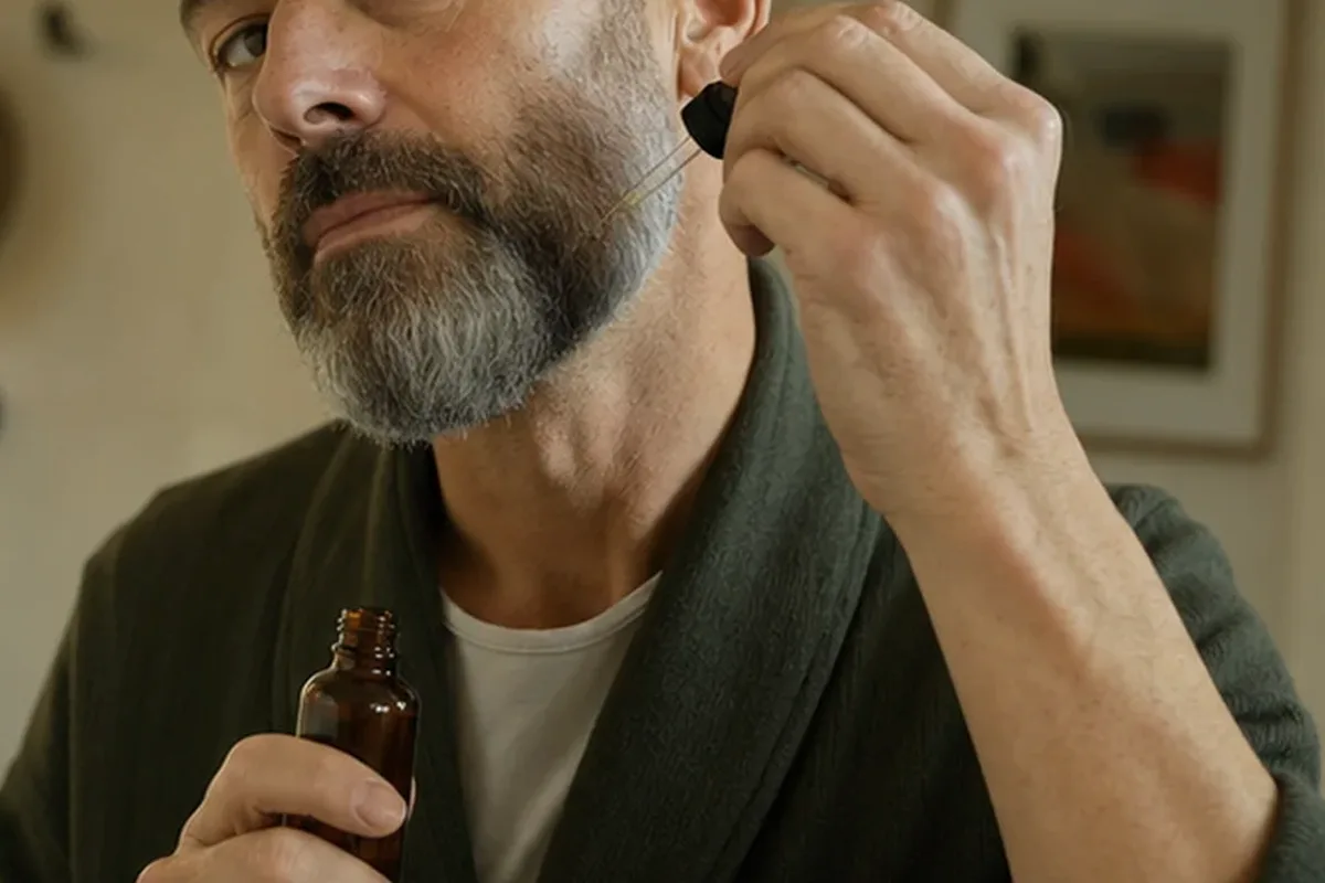 Redaktioneller Beauty-Moment zur Ausgangslage bei Bartöl für fettige Haut