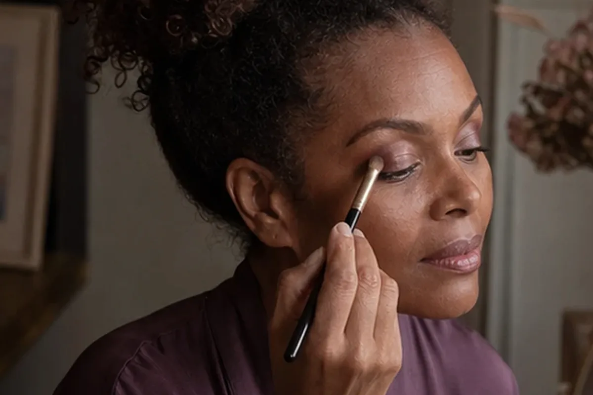 Authentische Beauty-Routine passend zum Thema Mascara für reife Haut