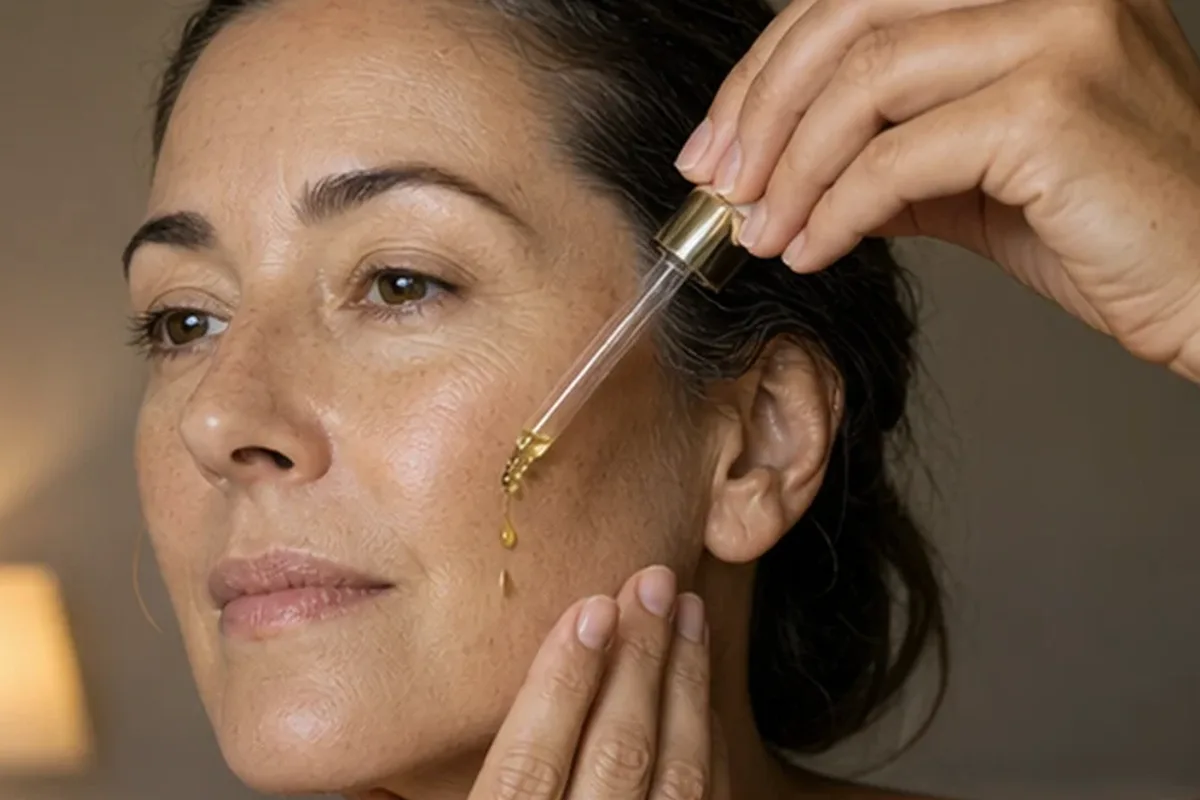 Hochwertige Beauty-Inszenierung zu Auswahlkriterien für Vitamin-C-Serum für fettige Haut