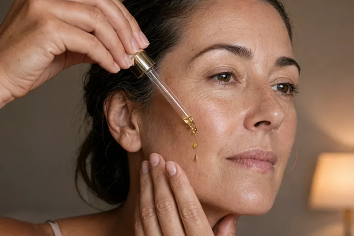 Authentischer Wohlfühlmoment passend zum Beauty-Thema Augenpflege bei Pigmentflecken