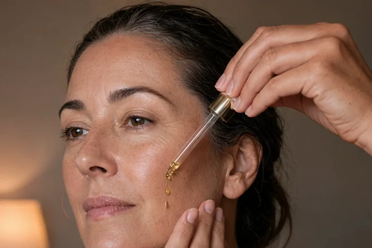 Redaktioneller Beauty-Moment zur Ausgangslage bei Niacinamid-Serum bei ersten Fältchen