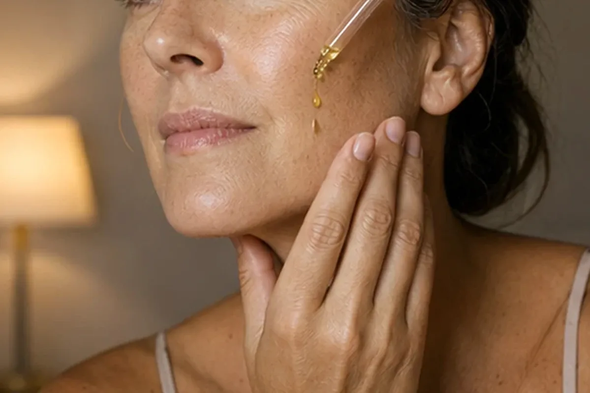 Authentischer Wohlfühlmoment passend zum Beauty-Thema Gesichtswasser für unreine Haut