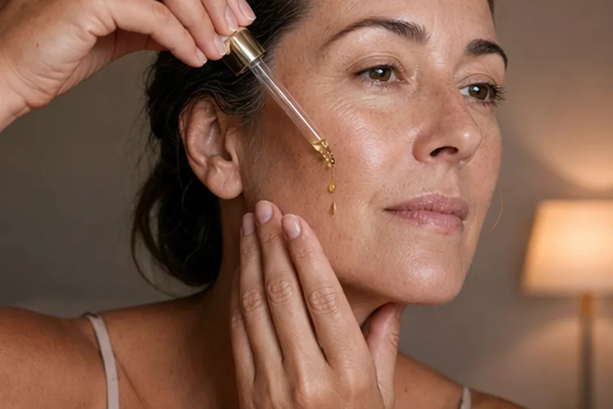 Authentische Beauty-Routine passend zum Thema Gesichtsreinigung bei ersten Fältchen