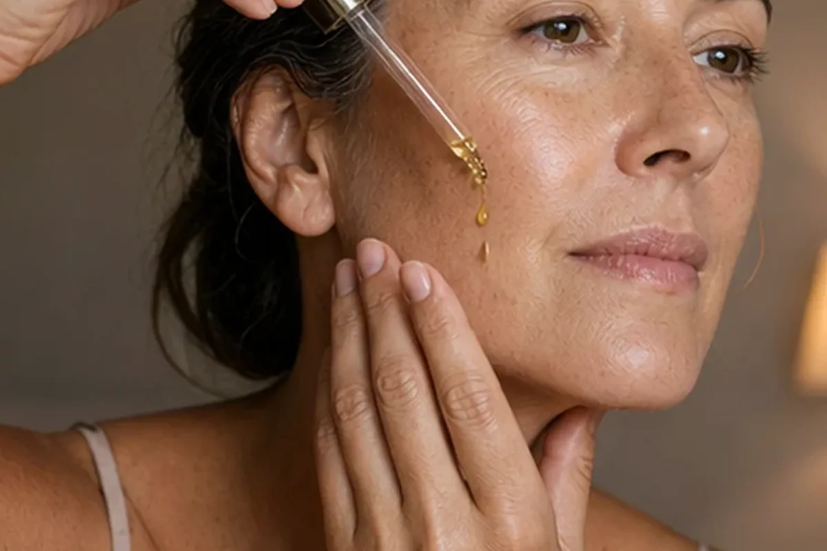 Redaktionelle Detailaufnahme zur Orientierung bei Hyaluron-Serum für Mischhaut