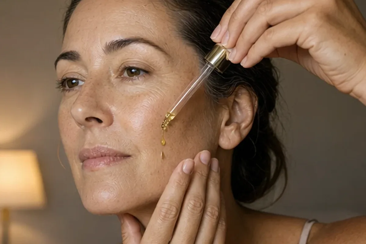 Hochwertige Beauty-Inszenierung zu Auswahlkriterien für Niacinamid-Serum für empfindliche Haut