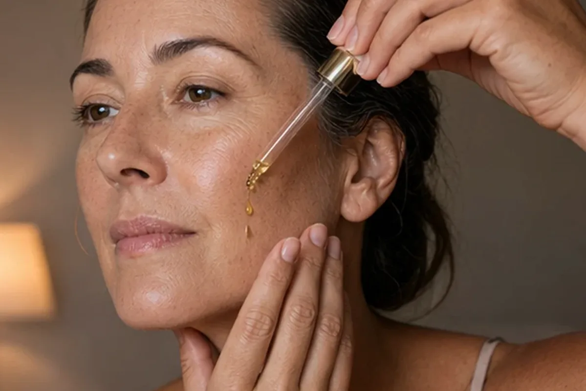 Hochwertige Beauty-Inszenierung zu Auswahlkriterien für Vitamin-C-Serum für unreine Haut