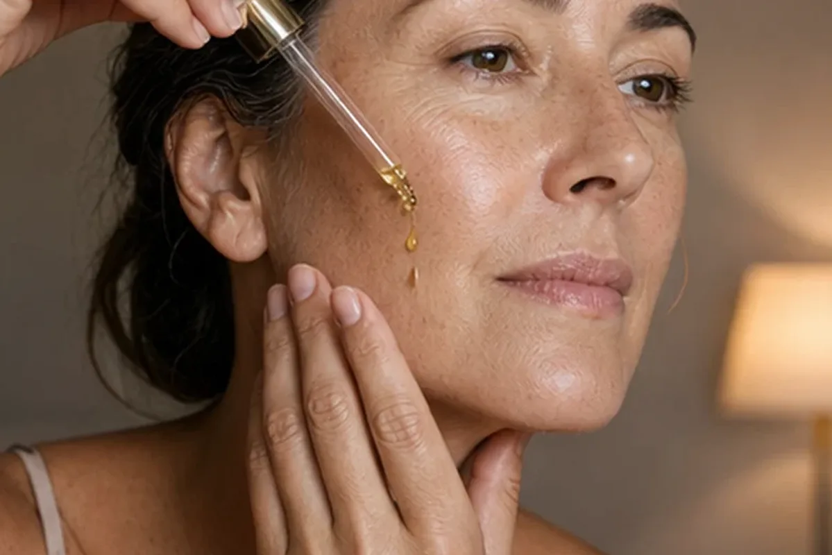 Authentische Beauty-Routine passend zum Thema Vitamin-C-Serum für Mischhaut