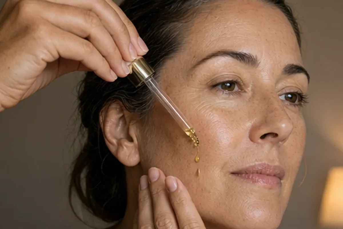 Authentische Beauty-Routine passend zum Thema Vitamin-C-Serum für trockene Haut