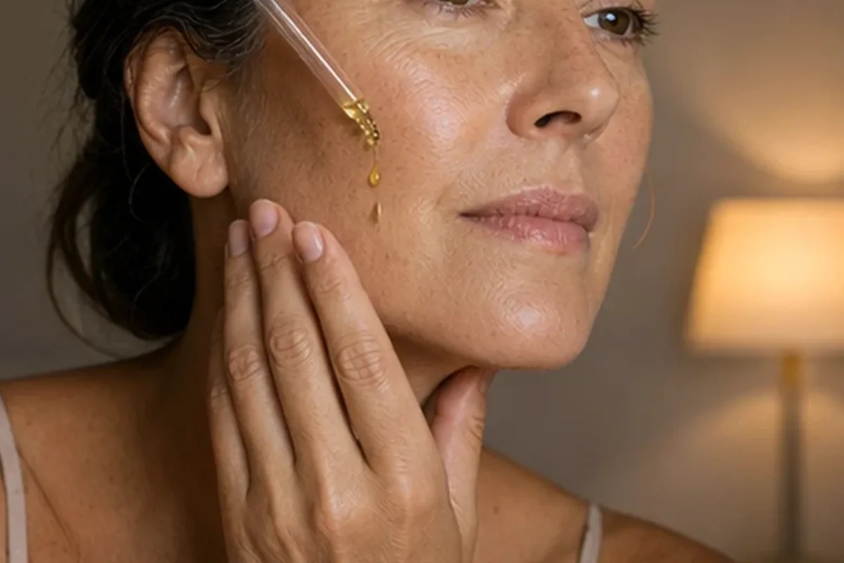 Redaktioneller Beauty-Moment zur Ausgangslage bei Retinol-Serum für Mischhaut