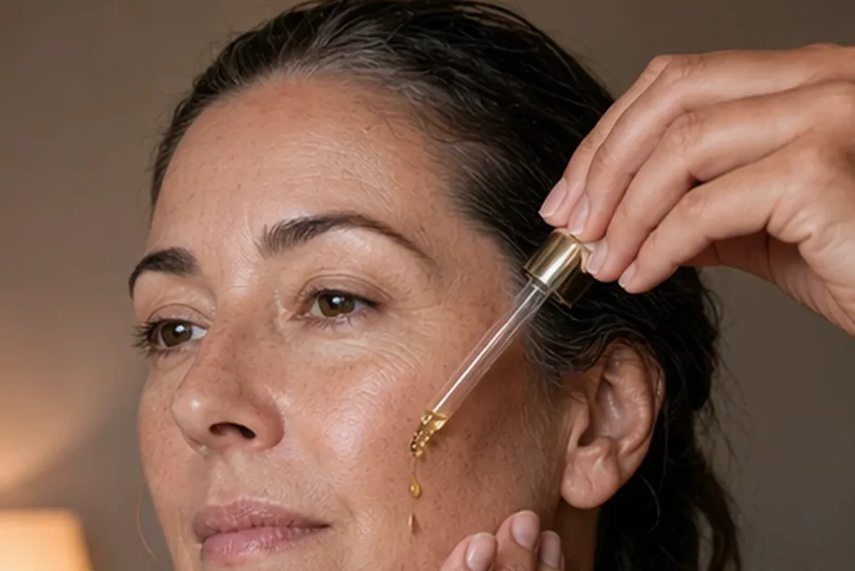 Redaktionelle Detailaufnahme zur Orientierung bei Hyaluron-Serum für unreine Haut
