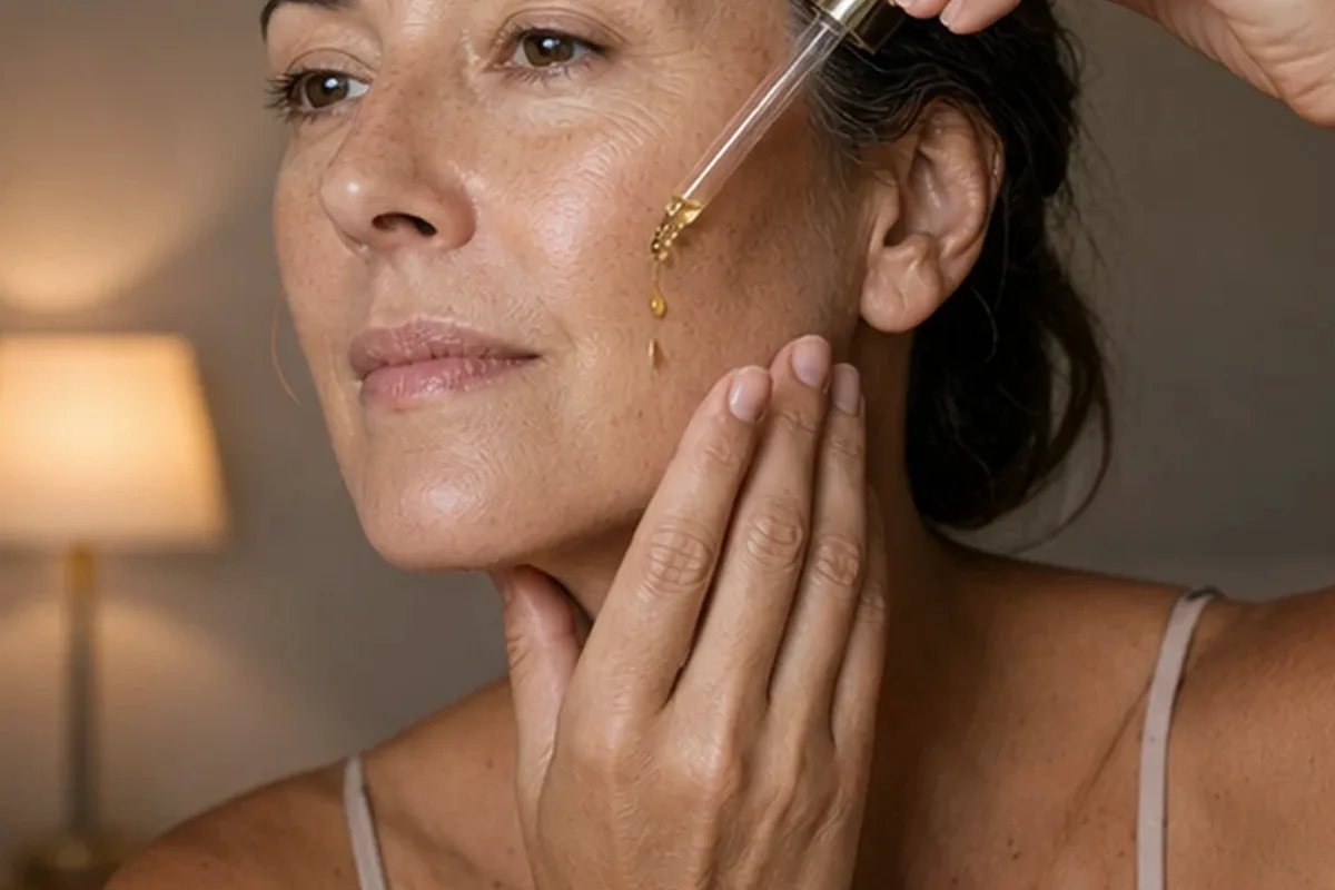 Authentischer Wohlfühlmoment passend zum Beauty-Thema Augenpflege für fettige Haut