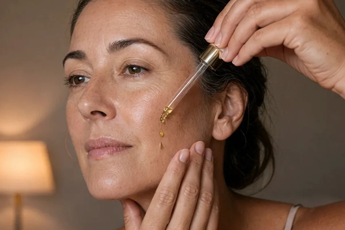 Redaktioneller Beauty-Moment zur Ausgangslage bei Retinol-Serum für fettige Haut