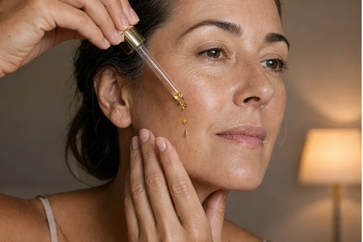 Authentische Beauty-Routine passend zum Thema Gesichtsmaske bei ersten Fältchen
