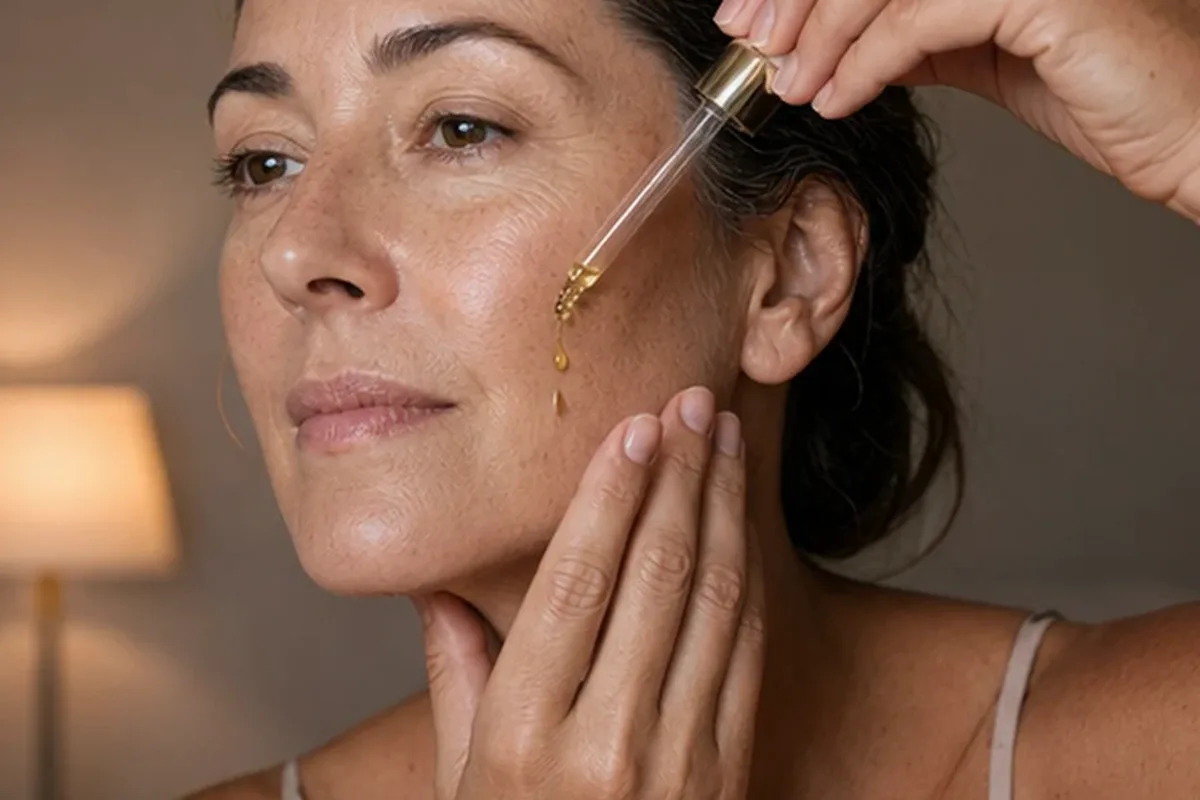 Authentischer Wohlfühlmoment passend zum Beauty-Thema Gesichtsmaske für unreine Haut