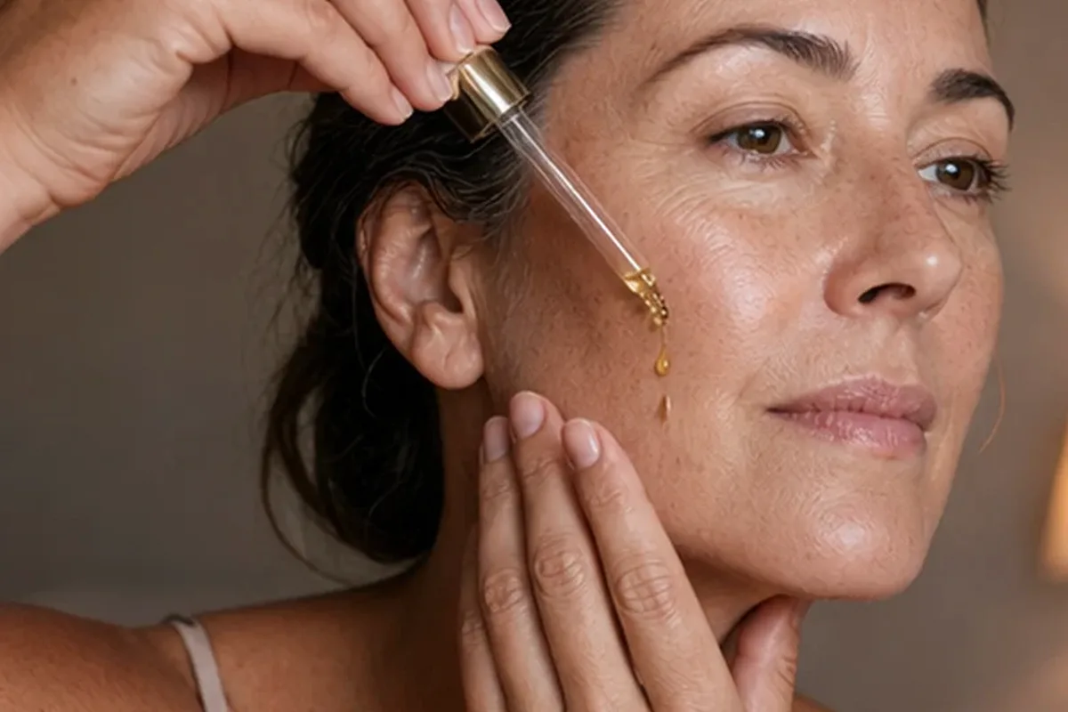 Authentischer Wohlfühlmoment passend zum Beauty-Thema Hautbarriere-Pflege für trockene Haut