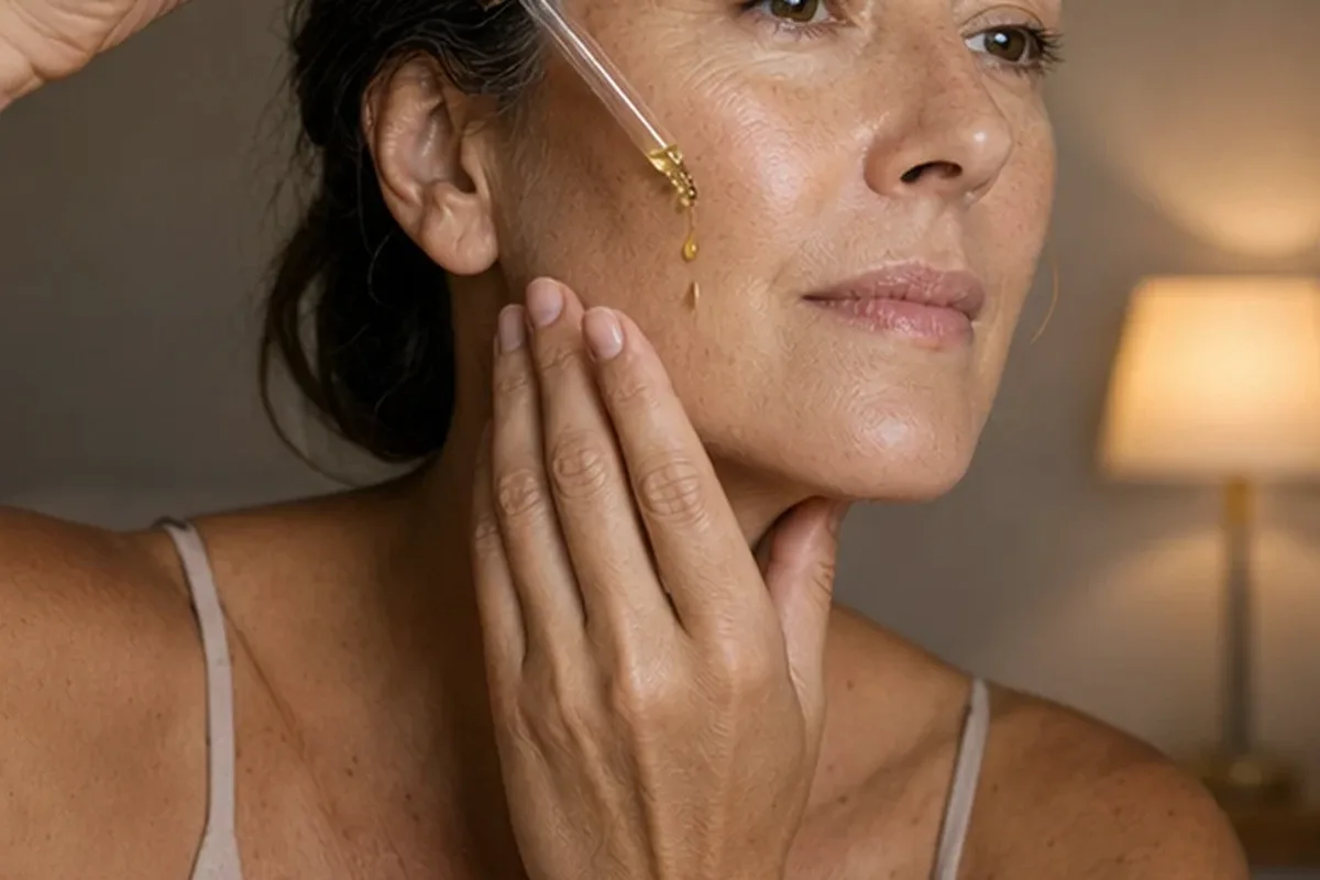 Redaktioneller Beauty-Moment zur Ausgangslage bei Anti-Aging-Routine für trockene Haut