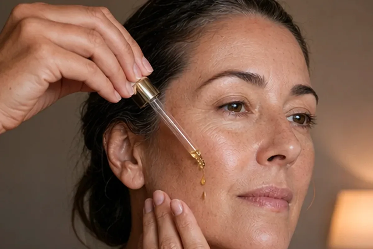 Redaktioneller Beauty-Moment zur Ausgangslage bei Retinol-Serum bei Pigmentflecken