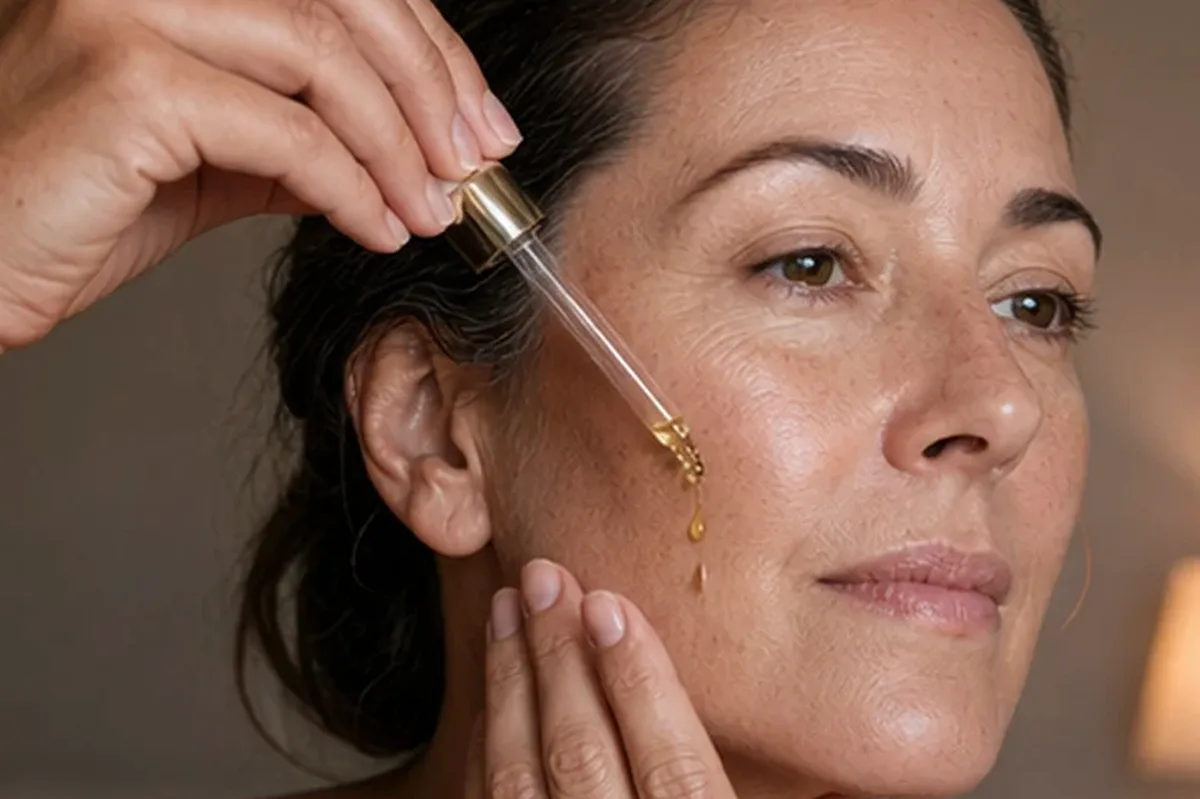 Emotionaler und authentischer Anwendungsmoment rund um Chemisches Peeling bei ersten Fältchen