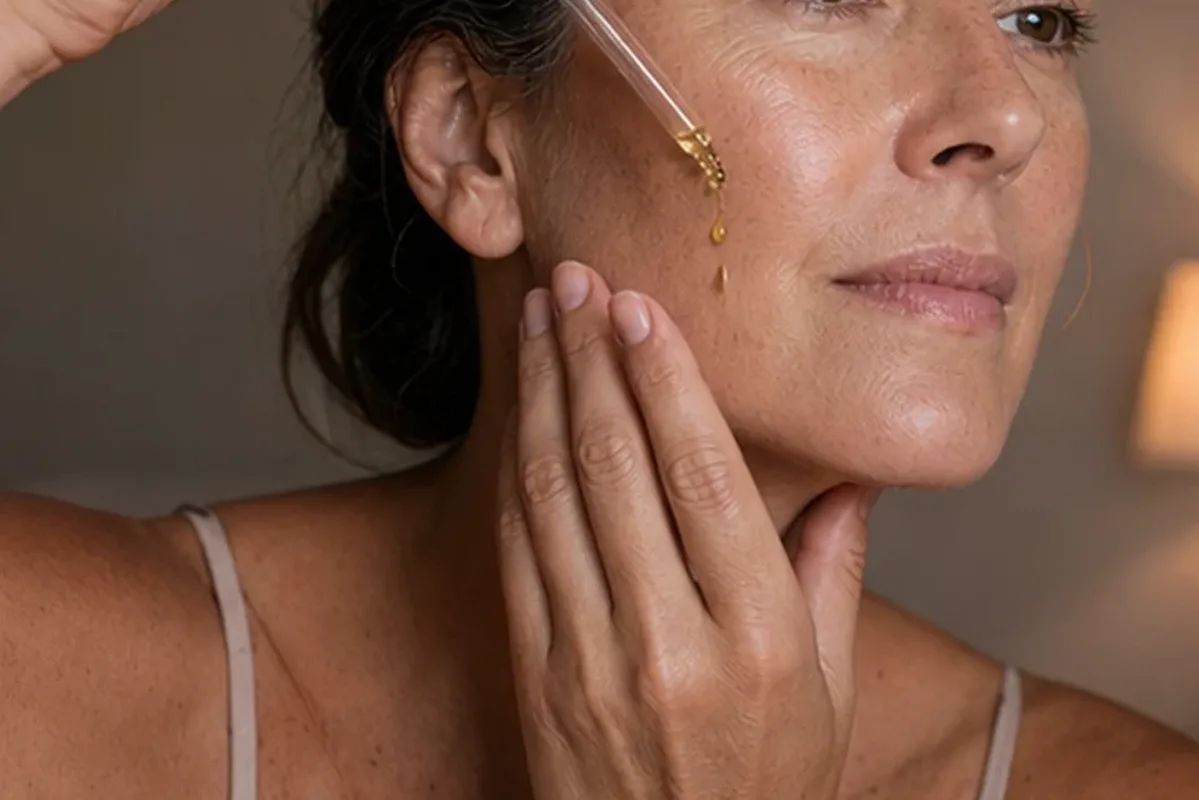 Authentischer Wohlfühlmoment passend zum Beauty-Thema Gesichtsreinigung für fettige Haut