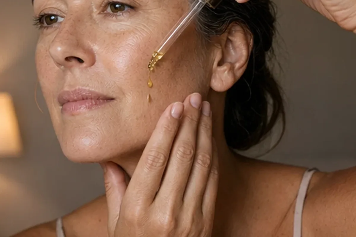 Authentischer Wohlfühlmoment passend zum Beauty-Thema Hautbarriere-Pflege für Mischhaut