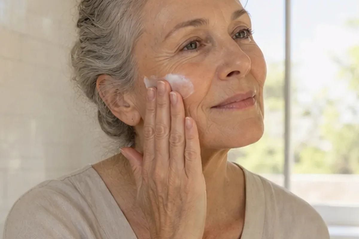 Authentischer Wohlfühlmoment passend zum Beauty-Thema Reinigungsöl bei Pigmentflecken