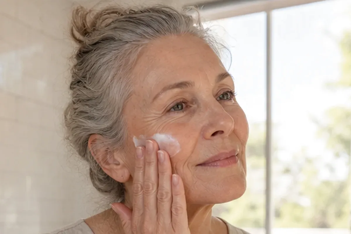 Authentische Beauty-Routine passend zum Thema Gesichtsmaske bei Pigmentflecken