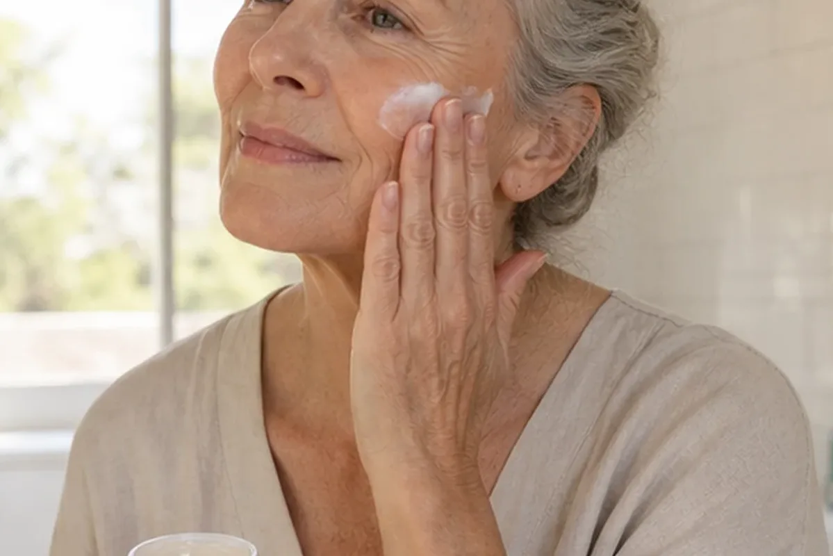 Authentische Beauty-Routine passend zum Thema Gesichtscreme bei ersten Fältchen