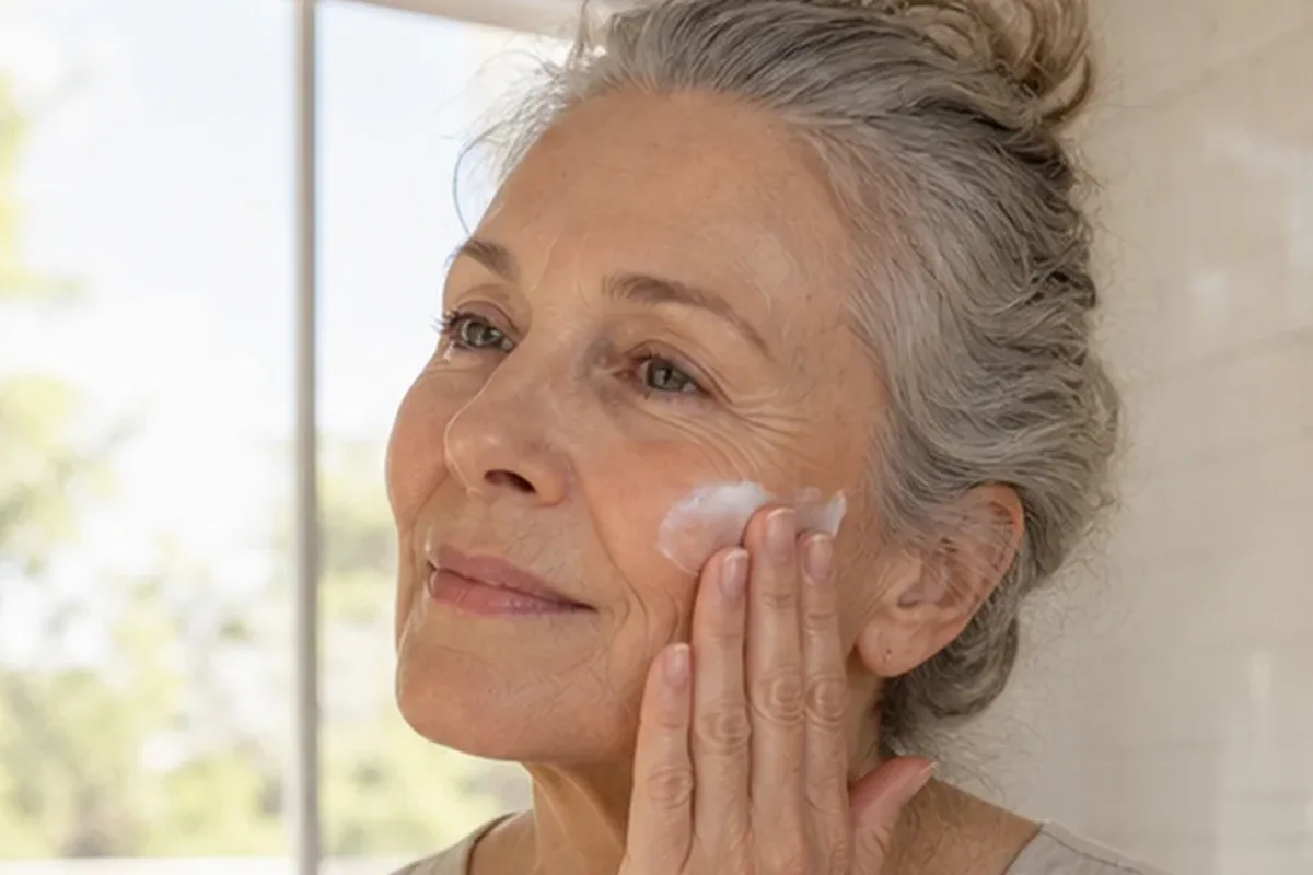 Authentischer Wohlfühlmoment passend zum Beauty-Thema Setting Spray bei großen Poren