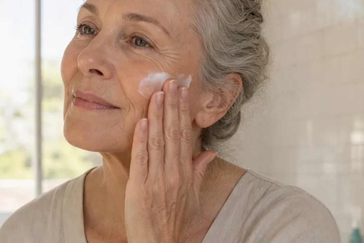 Authentischer Wohlfühlmoment passend zum Beauty-Thema Vitamin-C-Serum bei Rötungen
