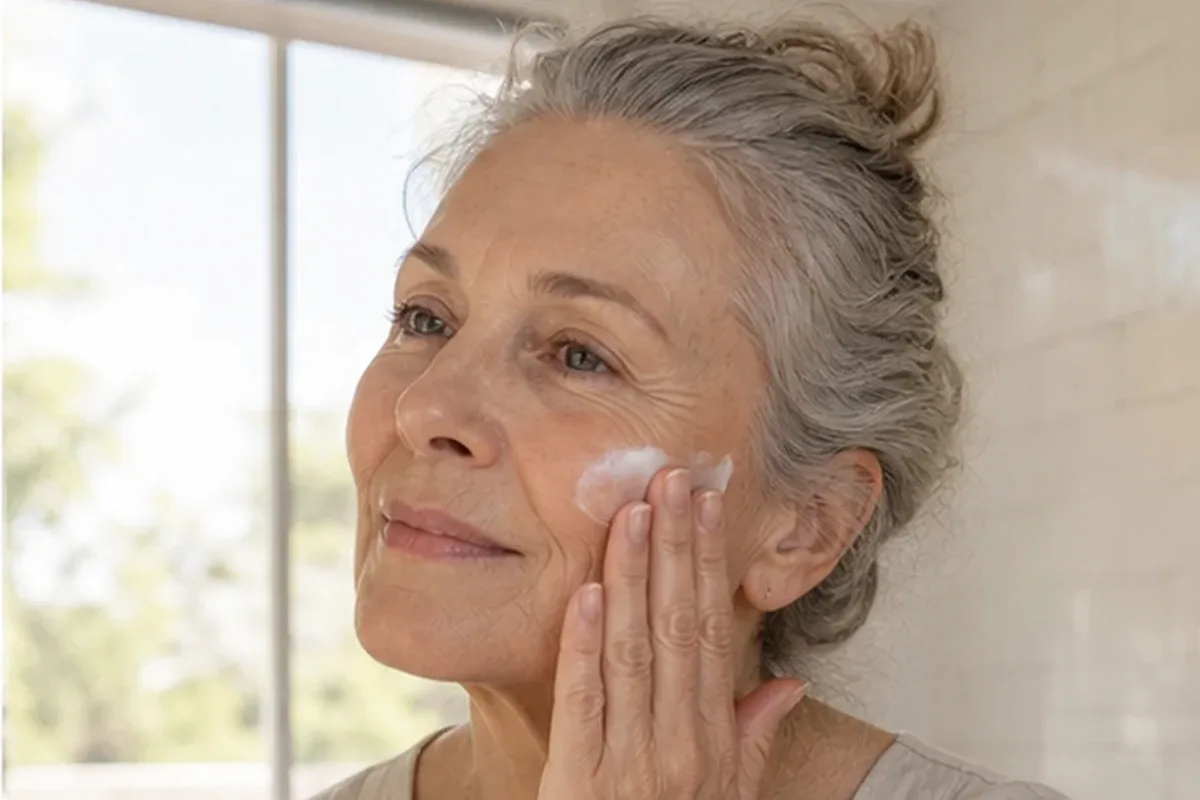 Authentischer Wohlfühlmoment passend zum Beauty-Thema Setting Spray bei Rötungen