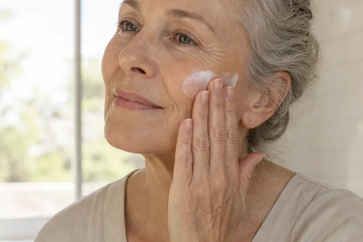 Authentische Beauty-Routine passend zum Thema Sonnenschutz bei ersten Fältchen