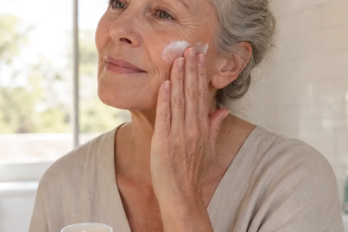 Authentischer Wohlfühlmoment passend zum Beauty-Thema Gesichtswasser für trockene Haut