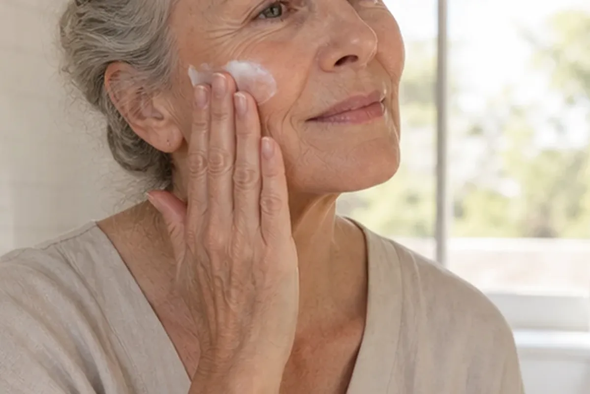 Authentische Beauty-Routine passend zum Thema Gesichtswasser bei ersten Fältchen