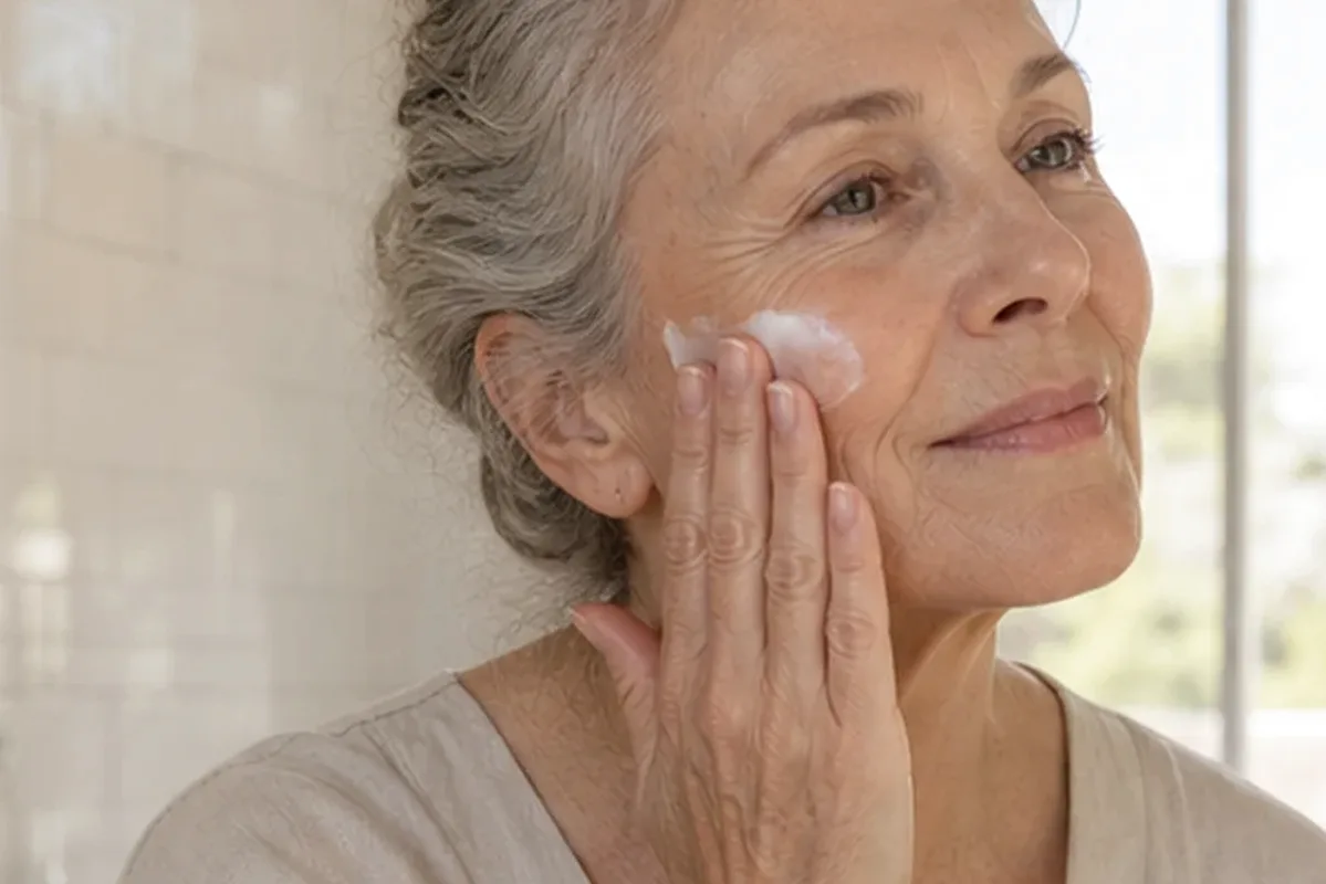 Authentische Beauty-Routine passend zum Thema Rouge für reife Haut