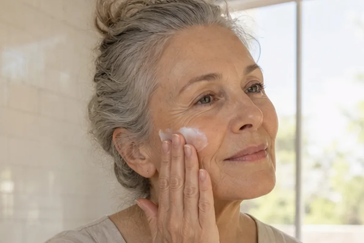 Authentische Beauty-Routine passend zum Thema Primer für reife Haut