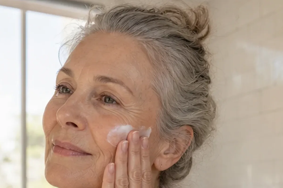 Authentische Beauty-Routine passend zum Thema Hautbarriere-Pflege bei ersten Fältchen