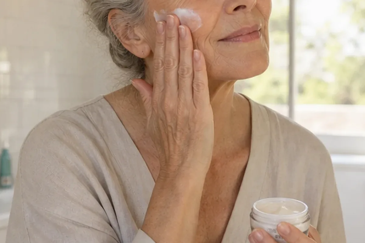 Redaktioneller Beauty-Moment zur Ausgangslage bei Gesichtsmaske bei Pigmentflecken