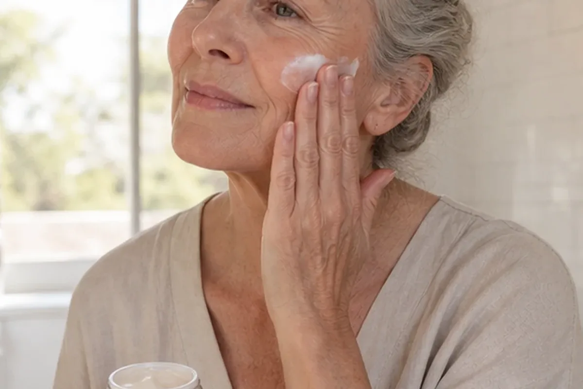 Redaktionelle Detailaufnahme zur Orientierung bei Anti-Aging-Routine für fettige Haut