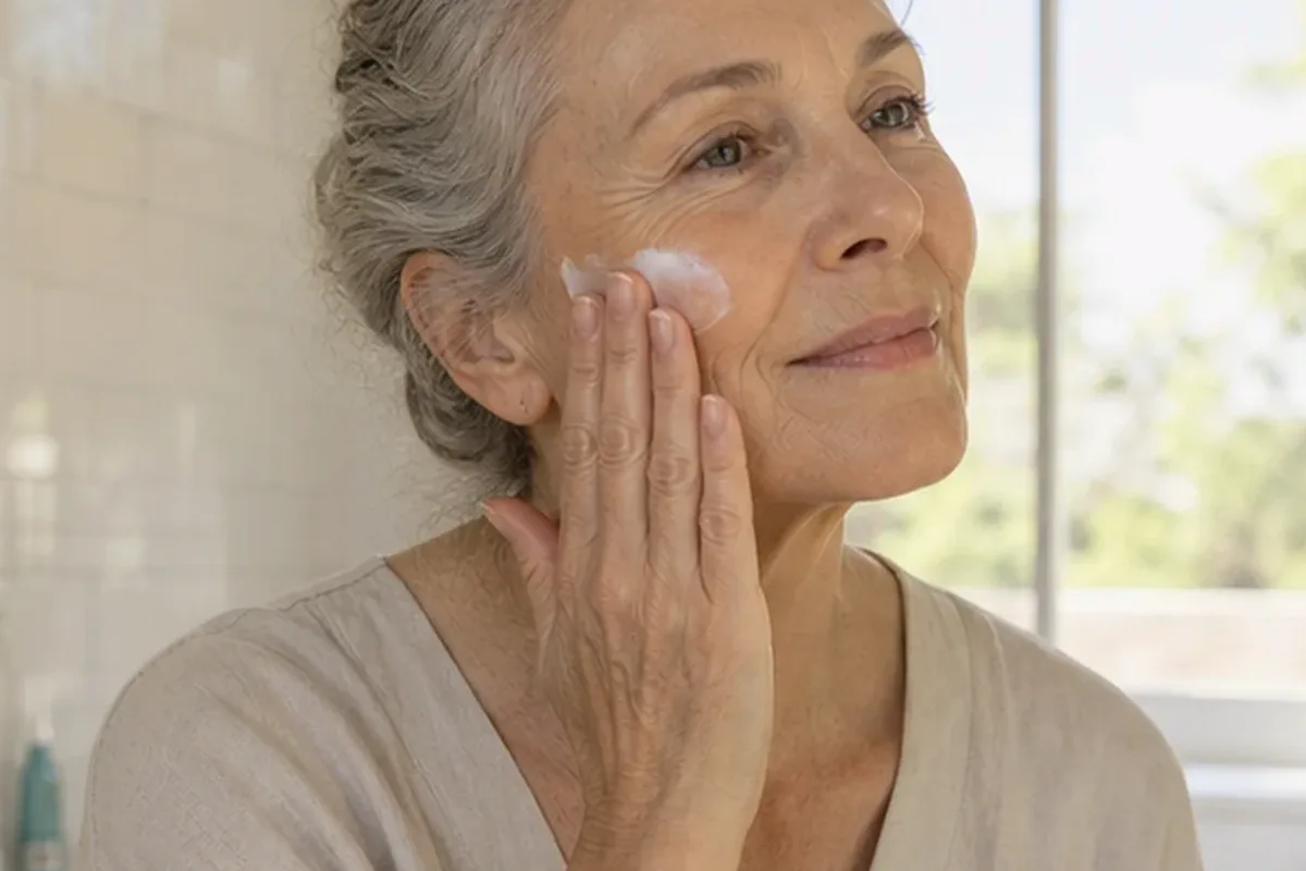 Redaktioneller Beauty-Moment zur Ausgangslage bei Anti-Aging-Routine bei Pigmentflecken