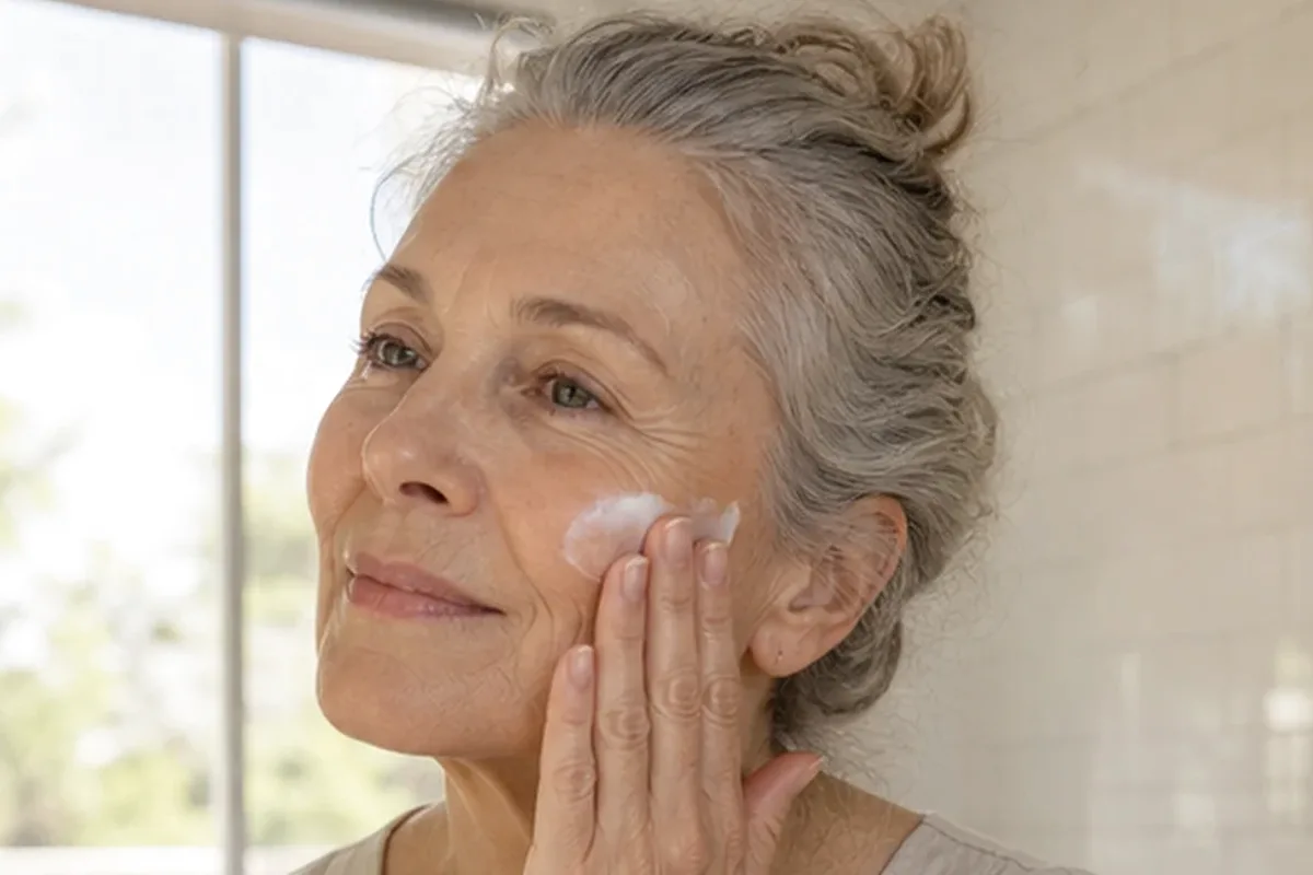 Authentischer Wohlfühlmoment passend zum Beauty-Thema Augenpflege bei Rötungen