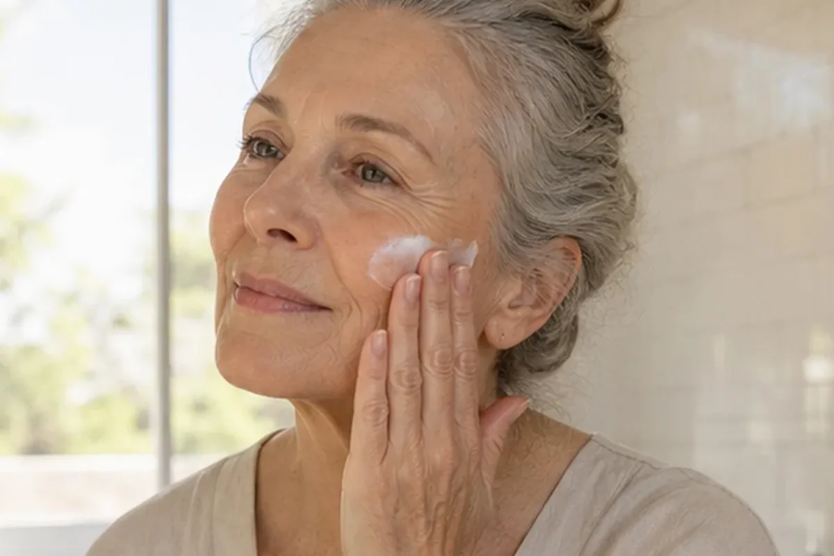 Authentischer Wohlfühlmoment passend zum Beauty-Thema Gesichtsreinigung für fettige Haut