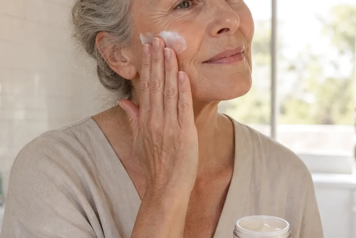 Authentischer Wohlfühlmoment passend zum Beauty-Thema Skin Tint für trockene Haut