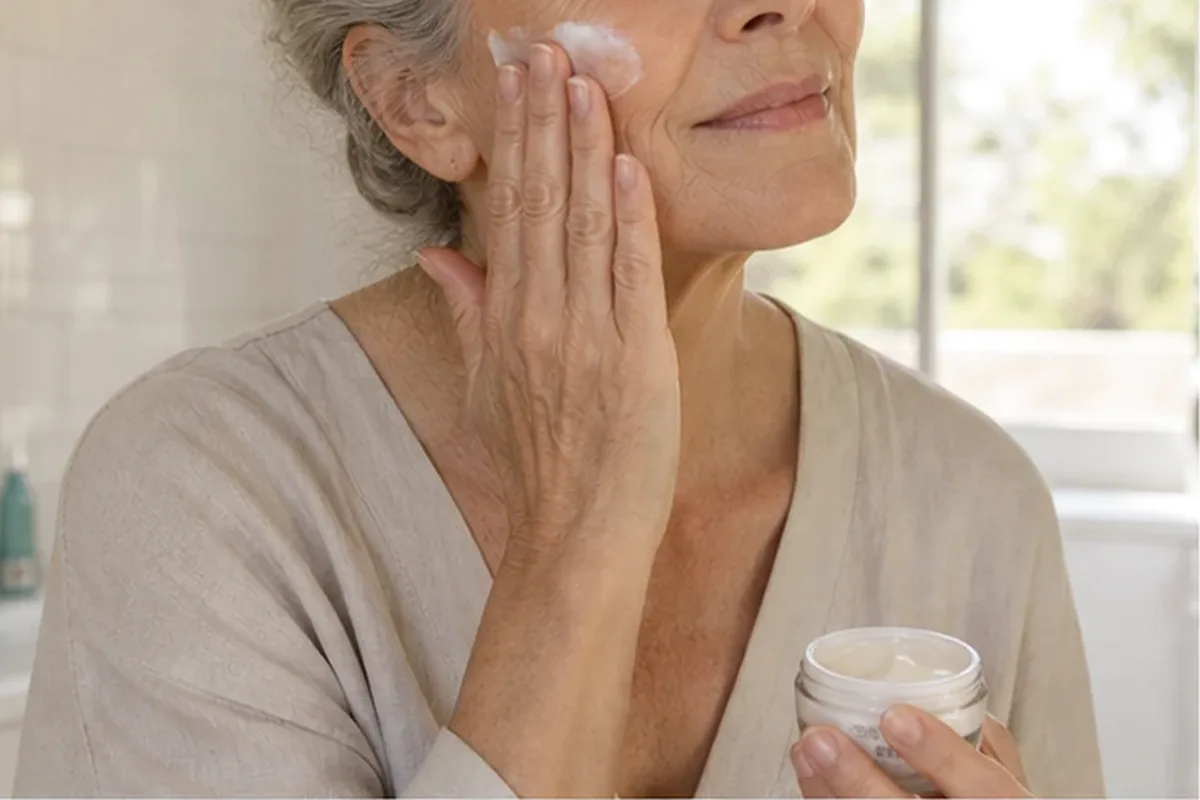 Authentische Beauty-Routine passend zum Thema Lidschatten für reife Haut